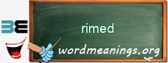 WordMeaning blackboard for rimed